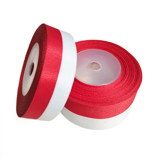 Flag Ribbon for Indonesia,red-white satin Ribbon