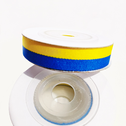 Flag Ribbon for Ukraine, yellow blue satin Ribbon